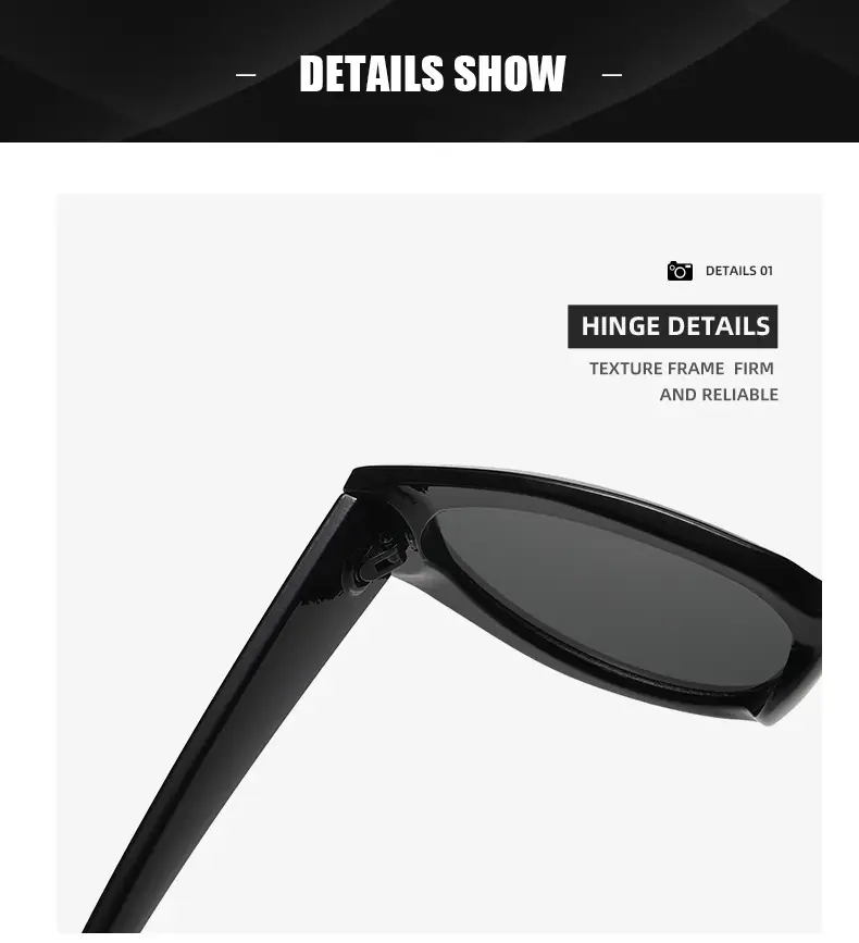 Grey Black Korean Sunglasses Women High End White Frame — feature 20