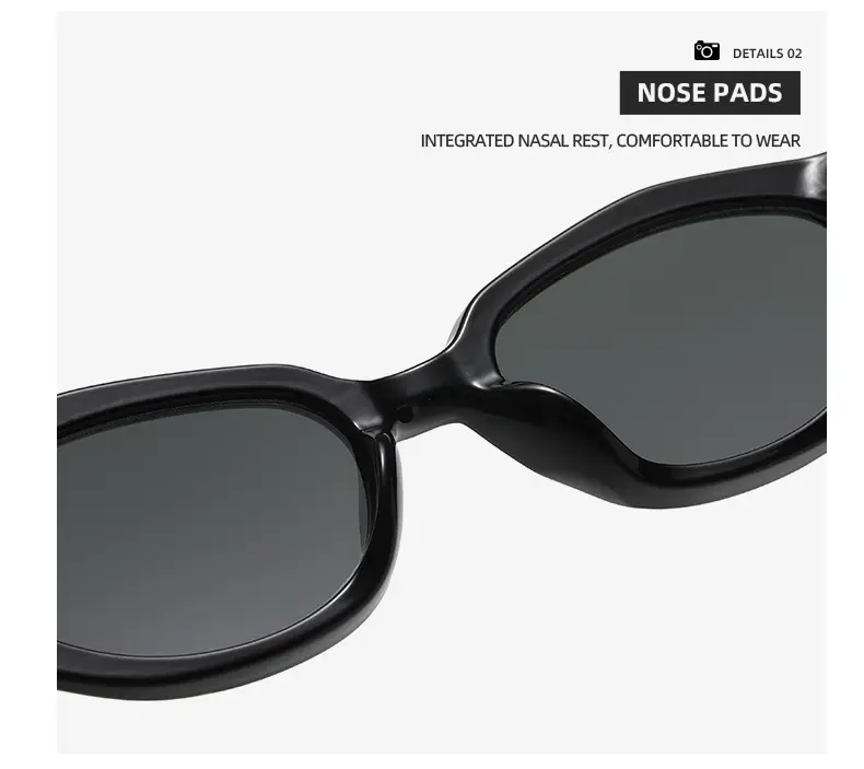 Grey Black Korean Sunglasses Women High End White Frame — feature 21