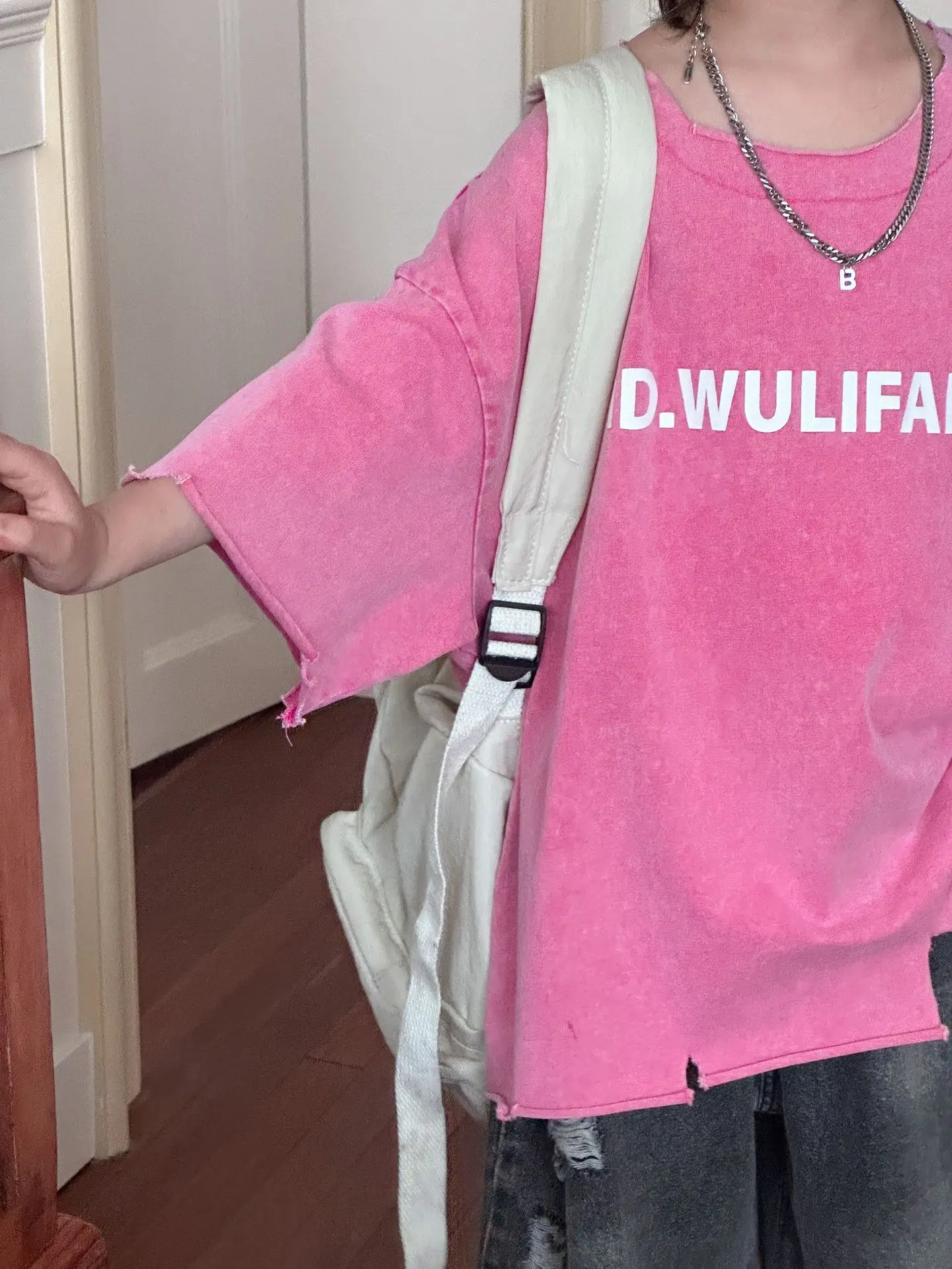 Pink Asymmetrical Kids T-Shirt with Cap & Shorts — feature 39