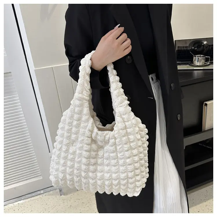 Korean Bubble Bag Women Yellow 2024 Spring Summer - Image 9