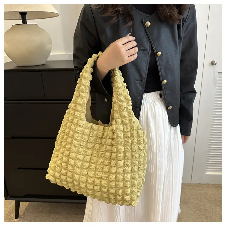 Korean Bubble Bag Women Yellow 2024 Spring Summer — feature 15