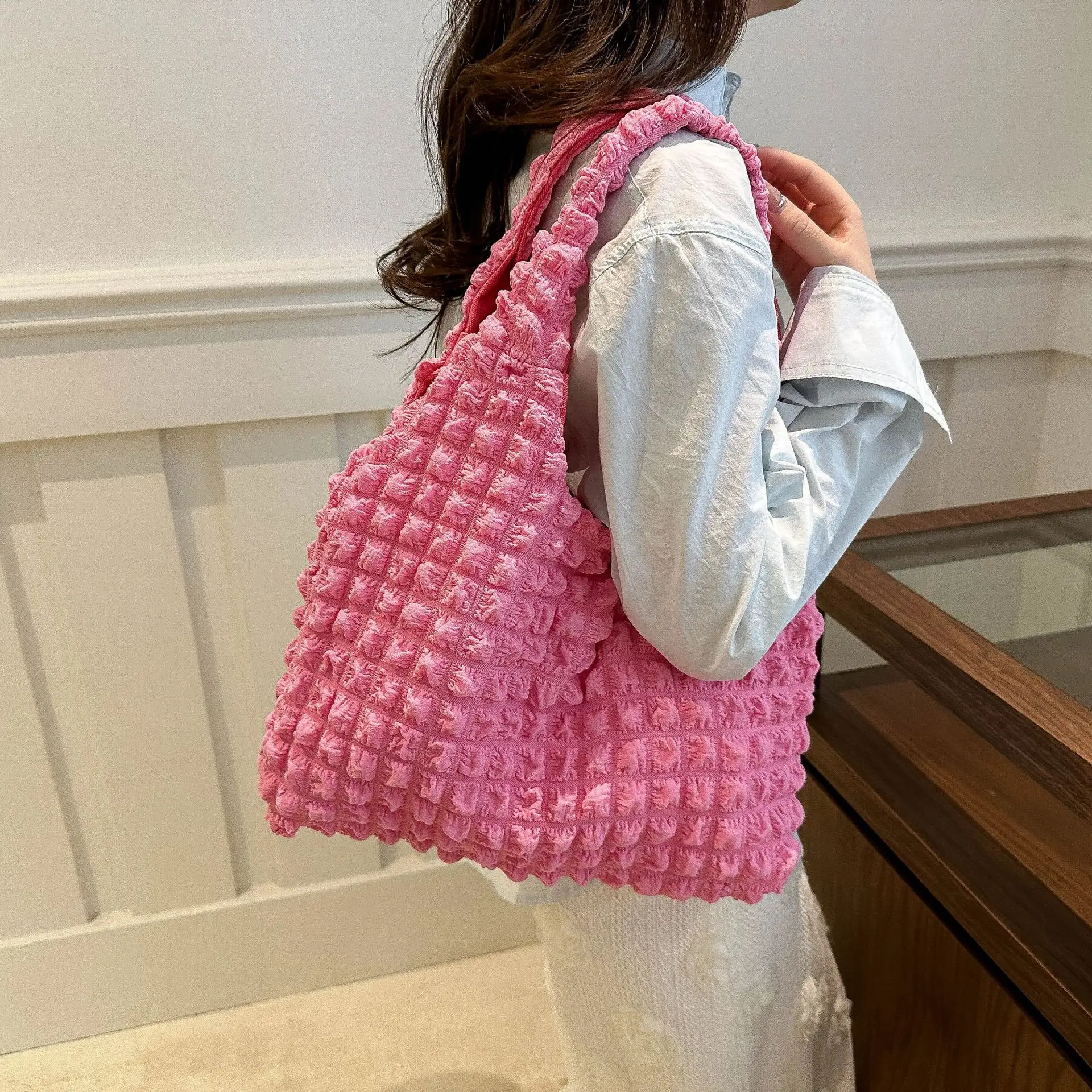 Korean Bubble Bag Women Yellow 2024 Spring Summer — feature 21