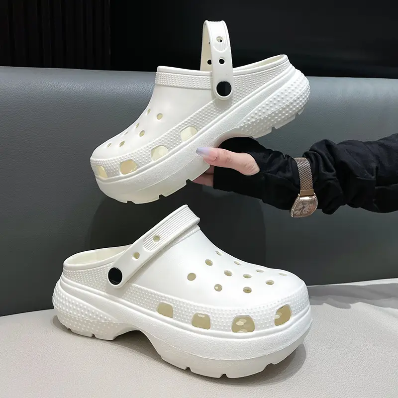 Snow house hole shoes women cross hole shoes eva hole shoes thick bottom hole shoes hole slippers factory wholesale - Image 6