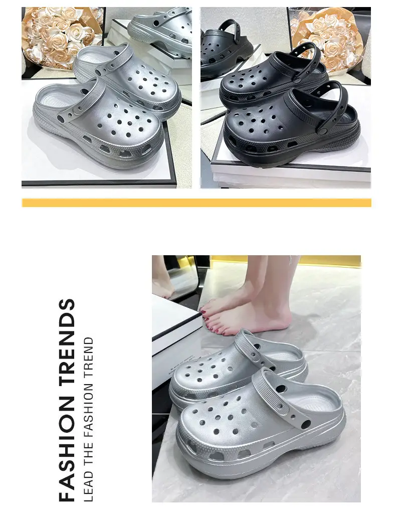 Snow house hole shoes women cross hole shoes eva hole shoes thick bottom hole shoes hole slippers factory wholesale — feature 12