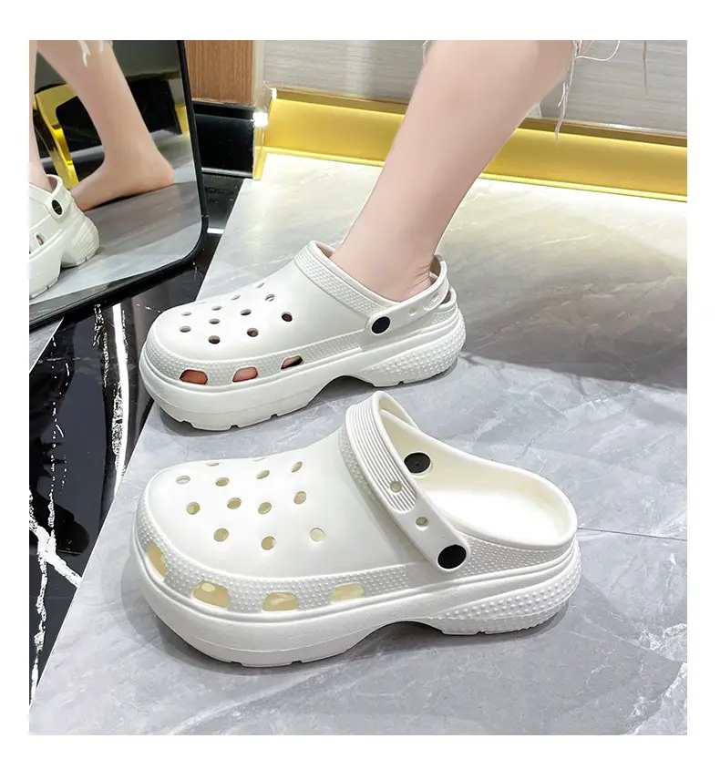Snow house hole shoes women cross hole shoes eva hole shoes thick bottom hole shoes hole slippers factory wholesale — feature 14