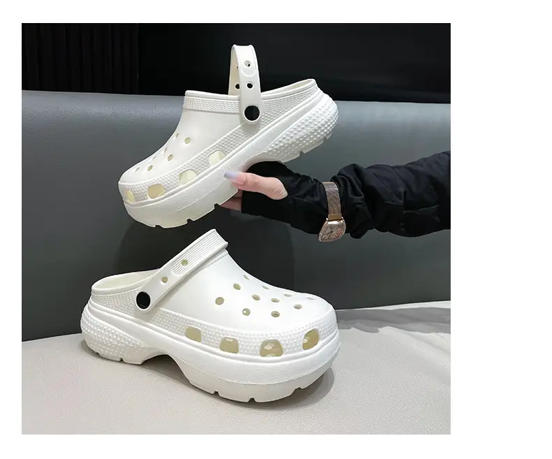 Snow house hole shoes women cross hole shoes eva hole shoes thick bottom hole shoes hole slippers factory wholesale — feature 15