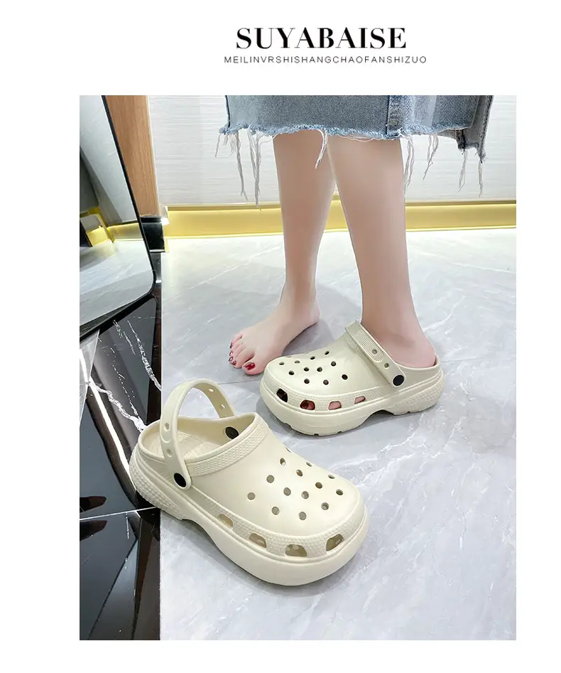 Snow house hole shoes women cross hole shoes eva hole shoes thick bottom hole shoes hole slippers factory wholesale — feature 16