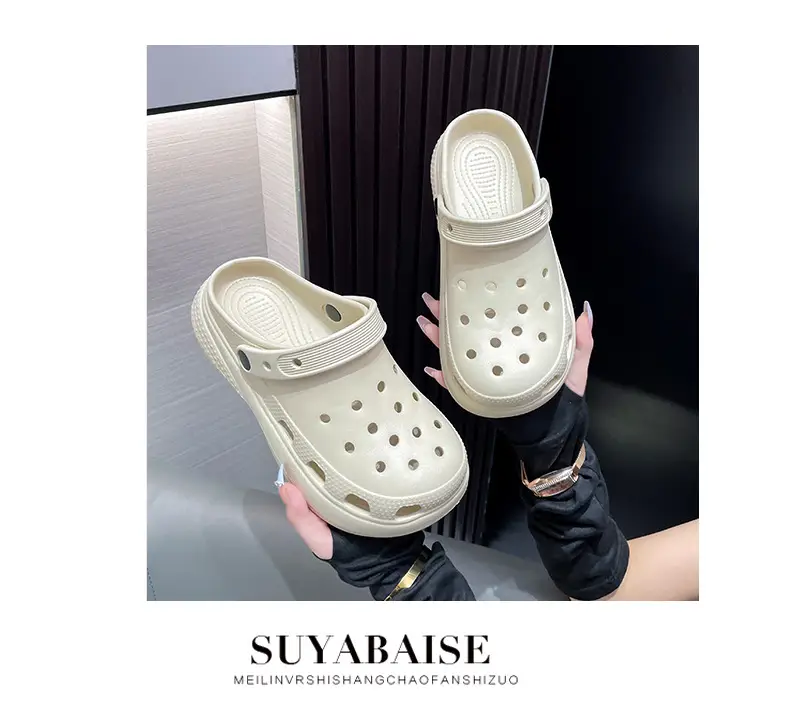 Snow house hole shoes women cross hole shoes eva hole shoes thick bottom hole shoes hole slippers factory wholesale — feature 18