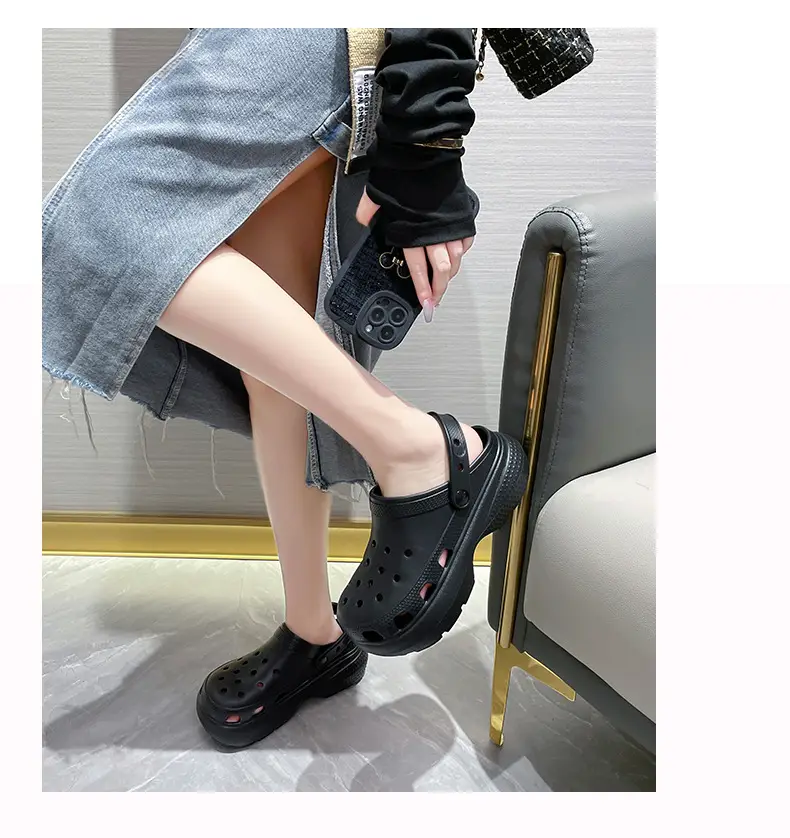 Snow house hole shoes women cross hole shoes eva hole shoes thick bottom hole shoes hole slippers factory wholesale — feature 20