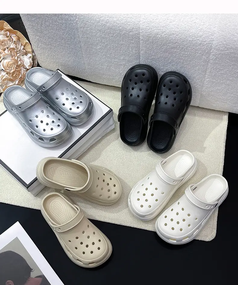 Snow house hole shoes women cross hole shoes eva hole shoes thick bottom hole shoes hole slippers factory wholesale — feature 21