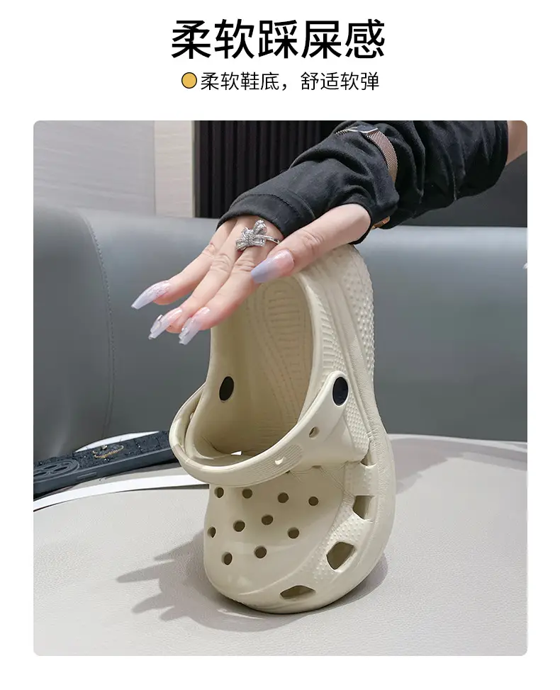 Snow house hole shoes women cross hole shoes eva hole shoes thick bottom hole shoes hole slippers factory wholesale — feature 9