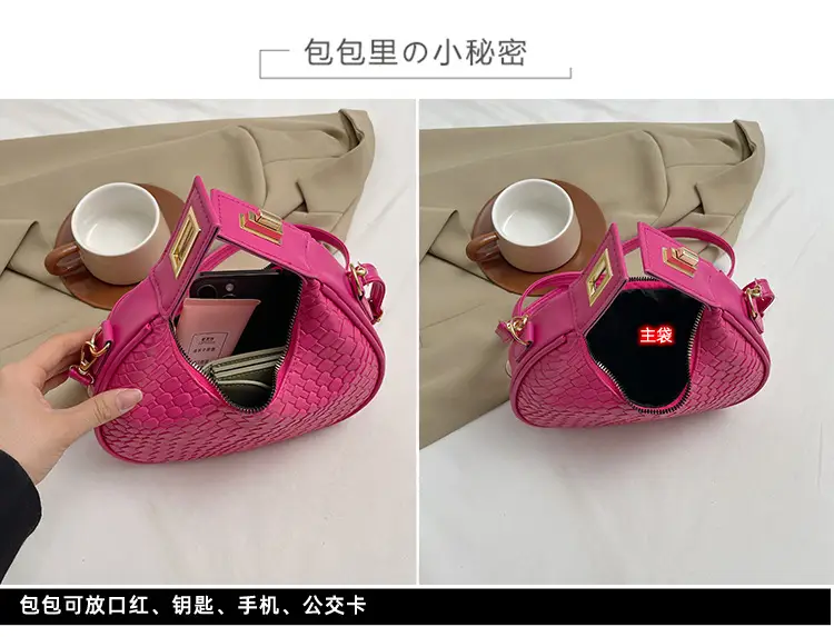 Retro Purple Crossbody Bag Women 2024 Spring — feature 3