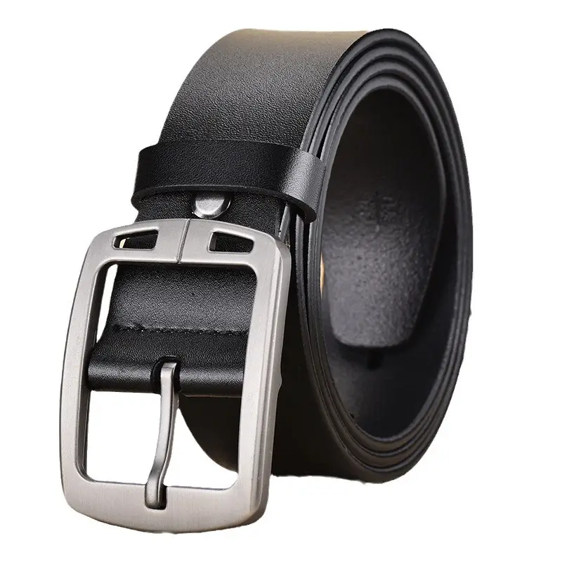 Men's Black Leather Belt 150cm Retro Style - Image 15
