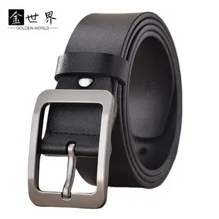 Men's Black Leather Belt 150cm Retro Style — feature 11