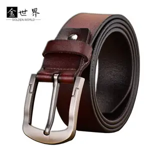 Men's Black Leather Belt 150cm Retro Style — feature 17