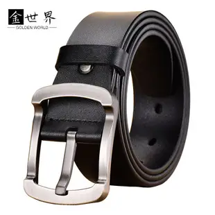Men's Black Leather Belt 150cm Retro Style — feature 4