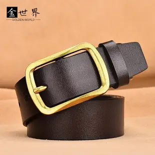 Men's Black Leather Belt 150cm Retro Style — feature 6