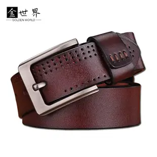 Men's Black Leather Belt 150cm Retro Style — feature 7