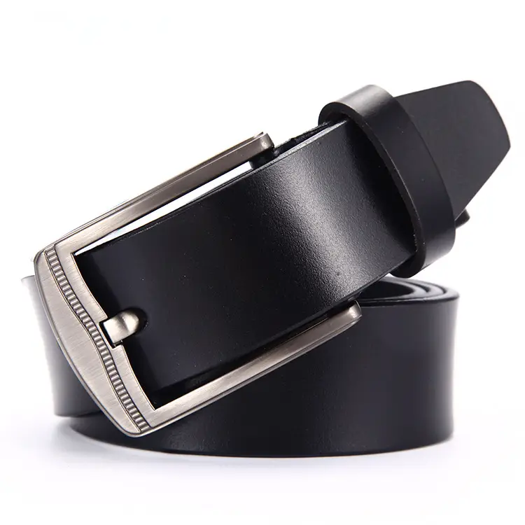 Men's Black Leather Belt 150cm Retro Style - Image 7
