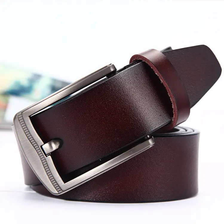 Men's Black Leather Belt 150cm Retro Style - Image 8