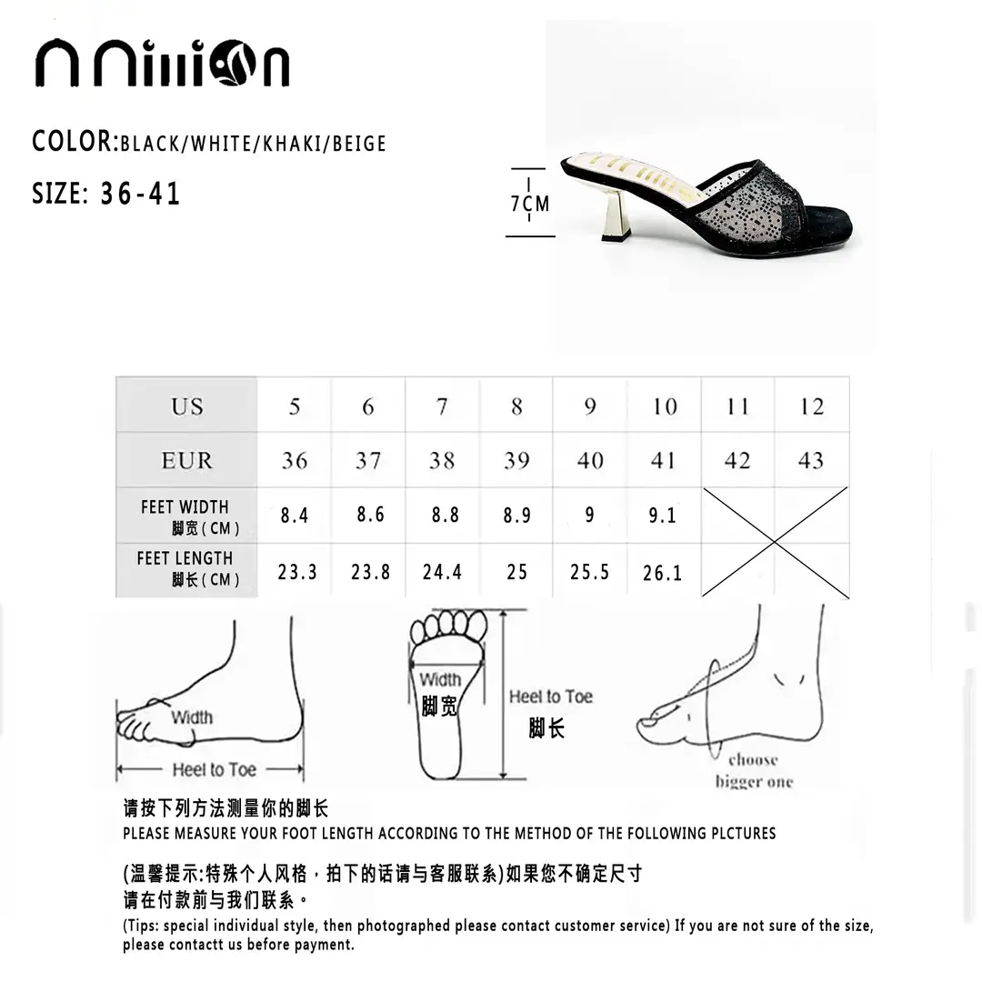 Cross-Border Exclusive Supply of High-Heeled Slip-On Women's Shoes with Thin Heels, Fashionable African Breathable Mesh Women's Heels Slippers — feature 1