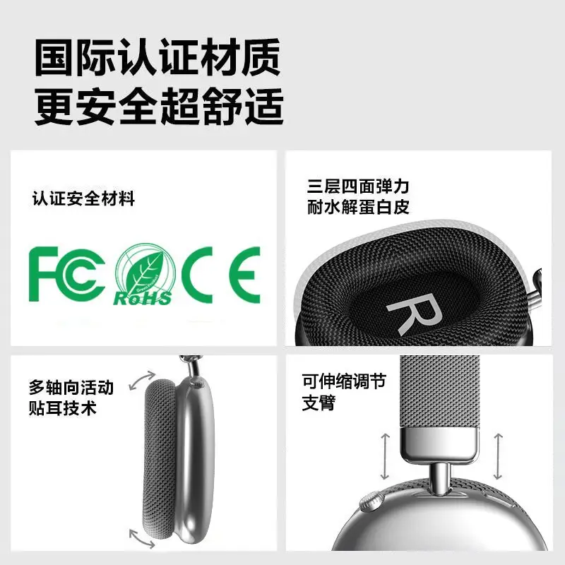 Wireless Bluetooth Headset Silver R Design Long Lasting - Image 9