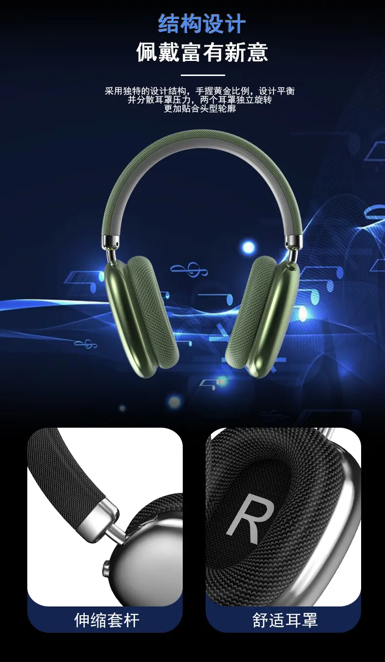 Wireless Bluetooth Headset Silver R Design Long Lasting — feature 10