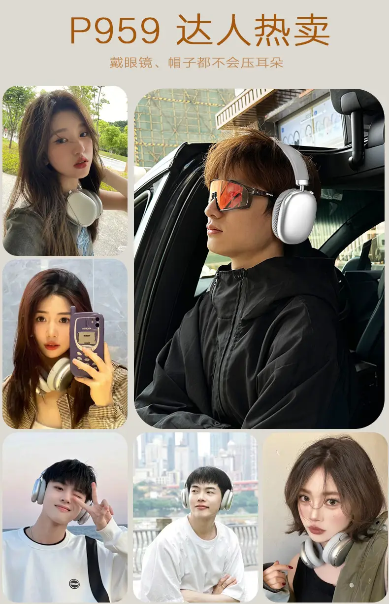 Wireless Bluetooth Headset Silver R Design Long Lasting — feature 14