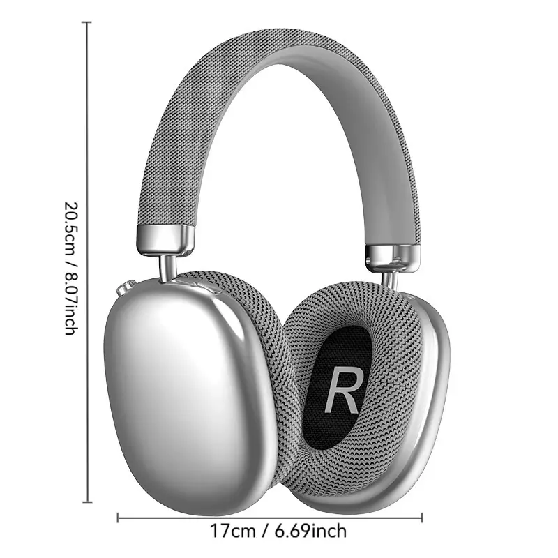 Wireless Bluetooth Headset Silver R Design Long Lasting — feature 5