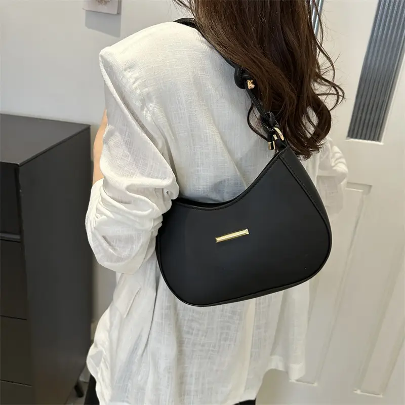 Black Half-Moon Crossbody Bag for Women 2025 - Image 6