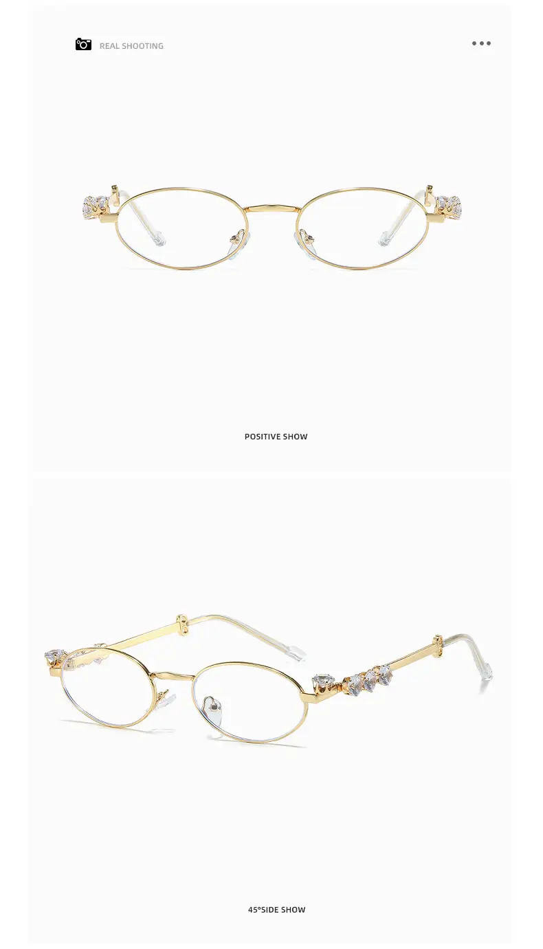 Oval Diamond Metal Sunglasses for Women — feature 20