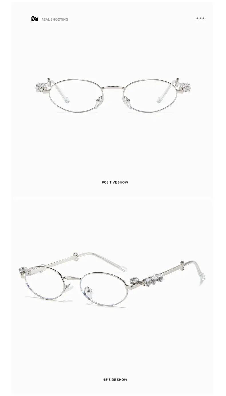 Oval Diamond Metal Sunglasses for Women — feature 21