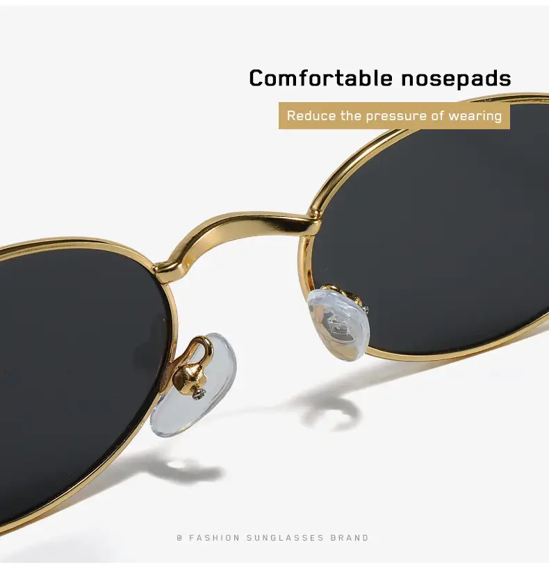 Oval Diamond Metal Sunglasses for Women — feature 23