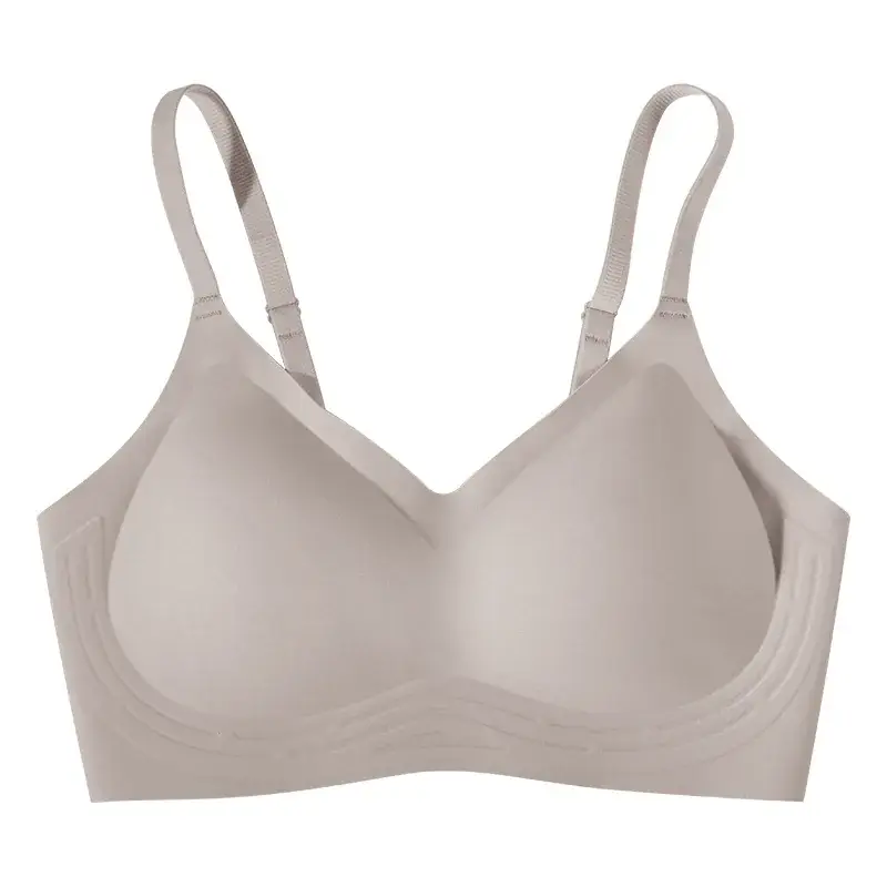 7A Antibacterial Thickened Cup Smooth Soft Support Underwear Women Small Chest Big Cartoon Chest Thin Bra - Image 3