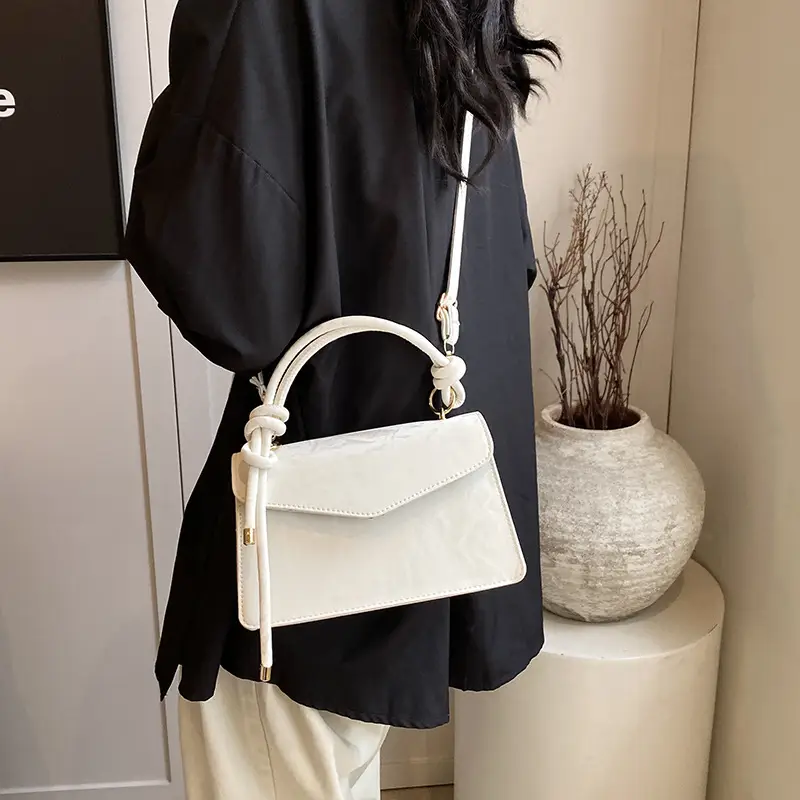 Women's Creamy Square Shoulder Messenger Bag 2024 - Image 8