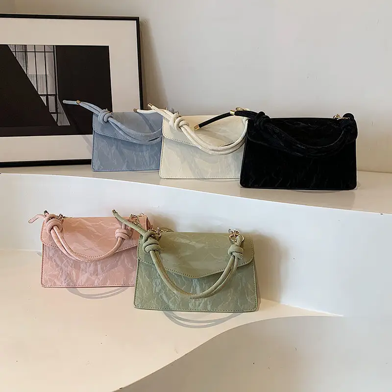 Women's Creamy Square Shoulder Messenger Bag 2024 - Image 9