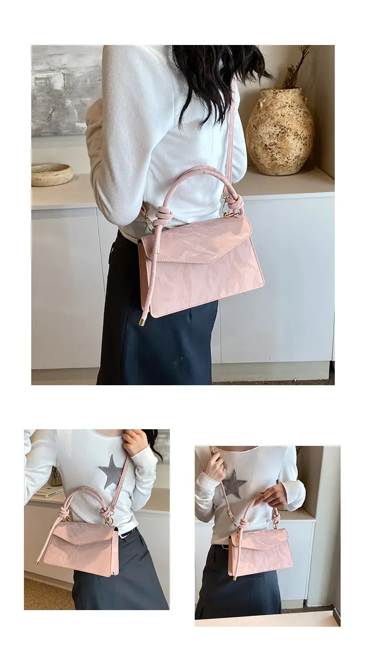 Women's Creamy Square Shoulder Messenger Bag 2024 — feature 7
