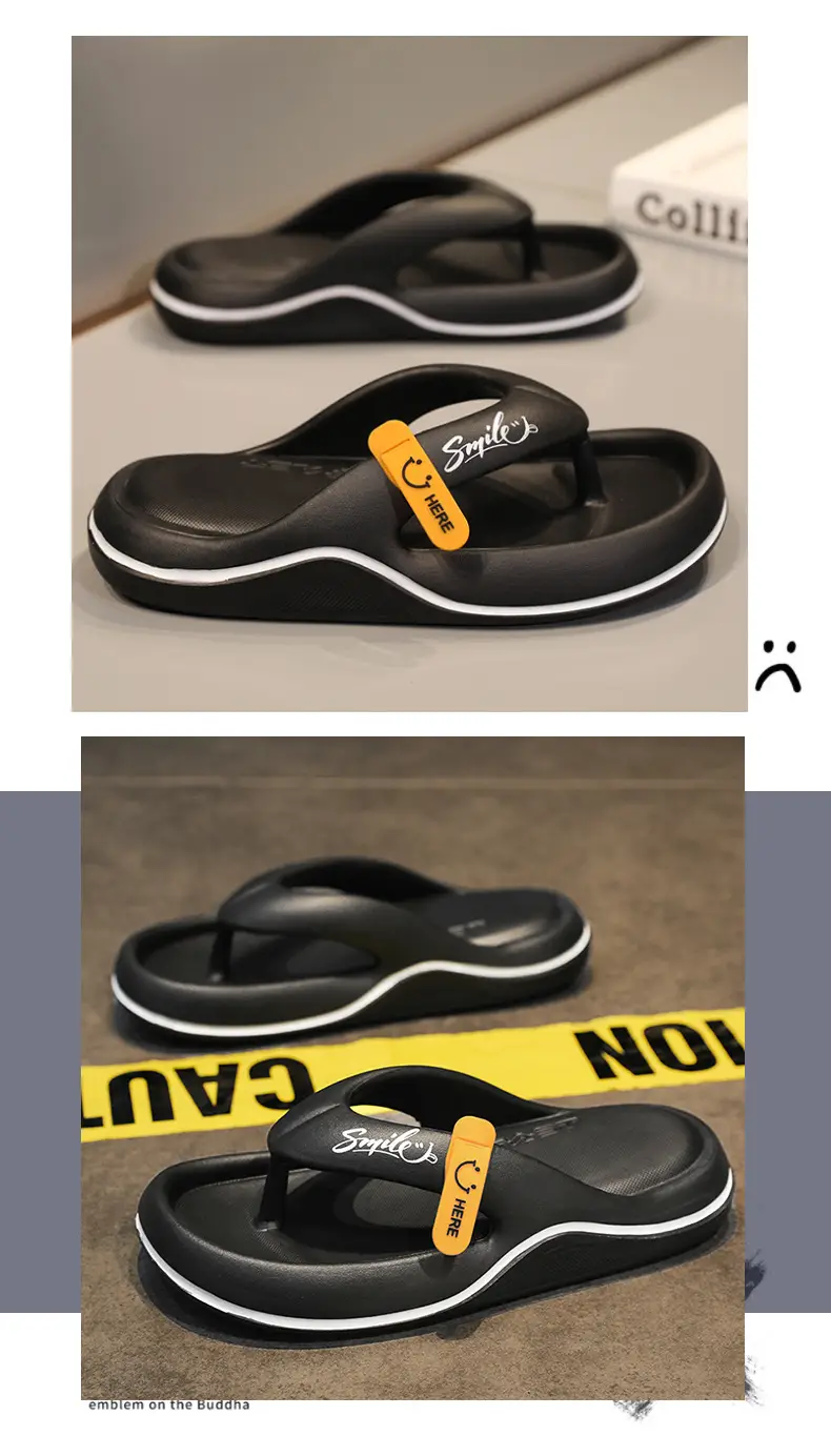 Summer New Korean Style Fashionable Casual Flip-Flops Men's Outwear Cross-border plus size Beach Shoes Trendy Men's Slippers — feature 6