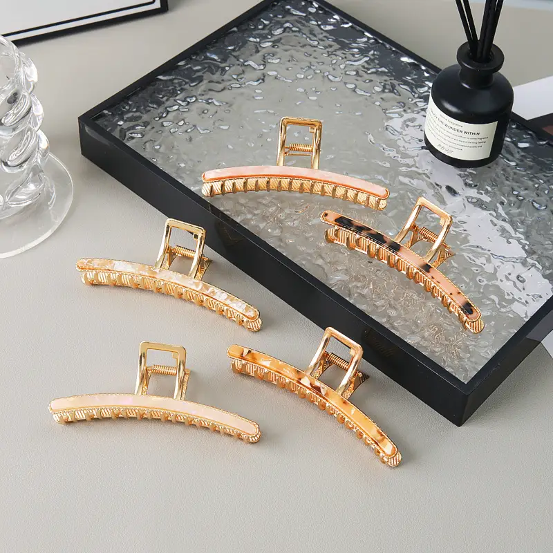 Korean Metal Hair Clip Large Size Gold - Image 6