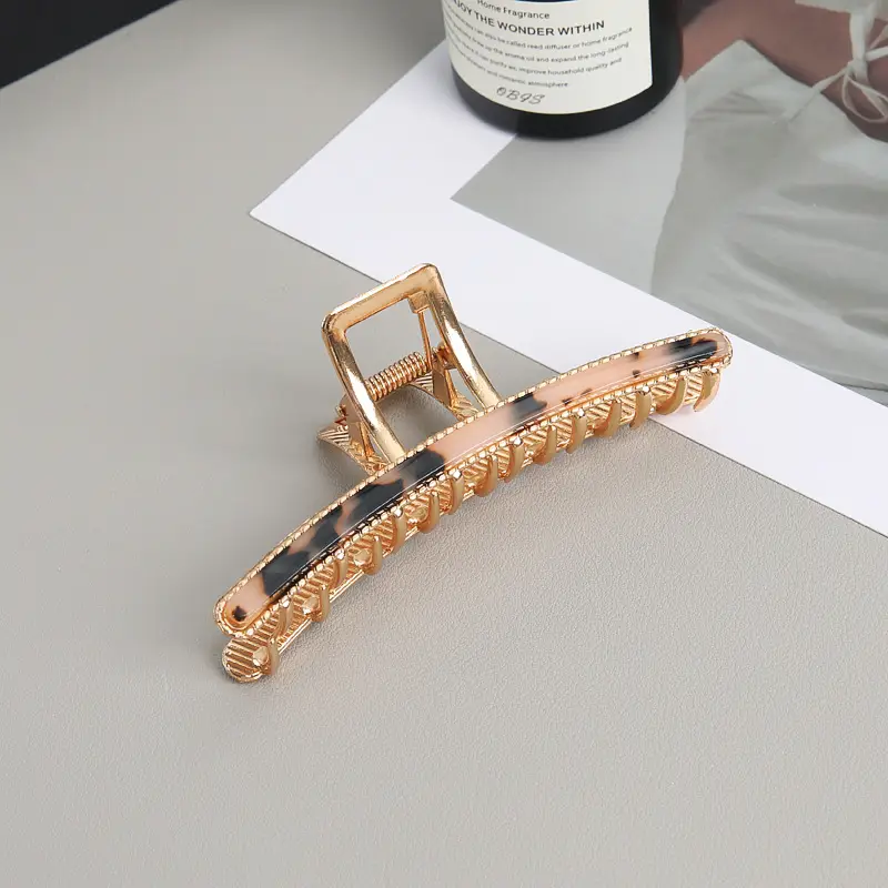 Korean Metal Hair Clip Large Size Gold - Image 5