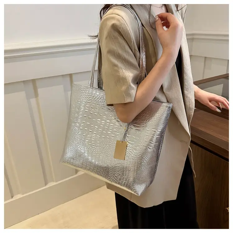 2024 Black Crocodile PU Shoulder Bag for Women — feature 10