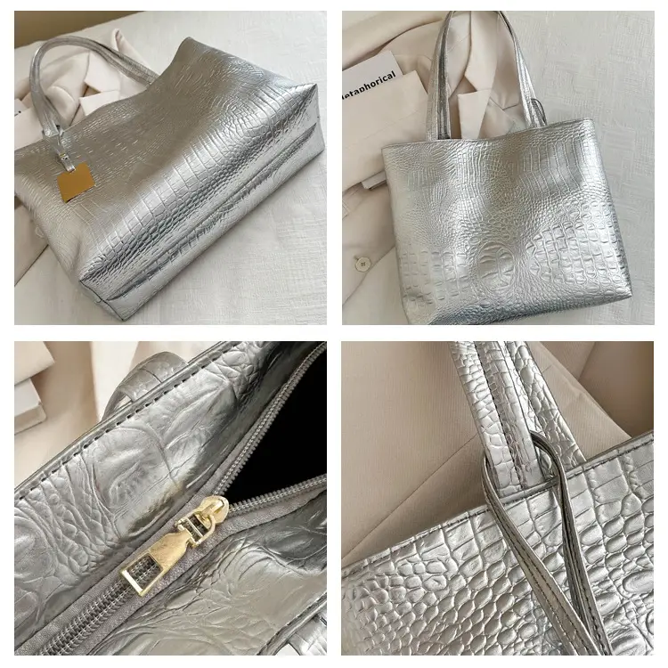 2024 Black Crocodile PU Shoulder Bag for Women — feature 8