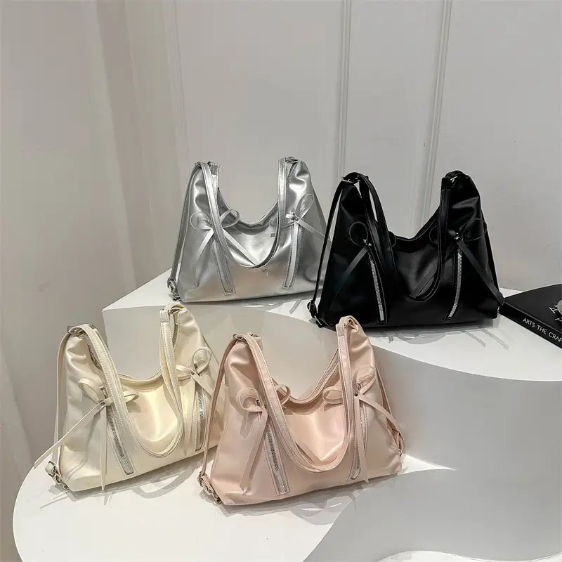 Black Korean Style Large Tote Bag for Women - Image 8