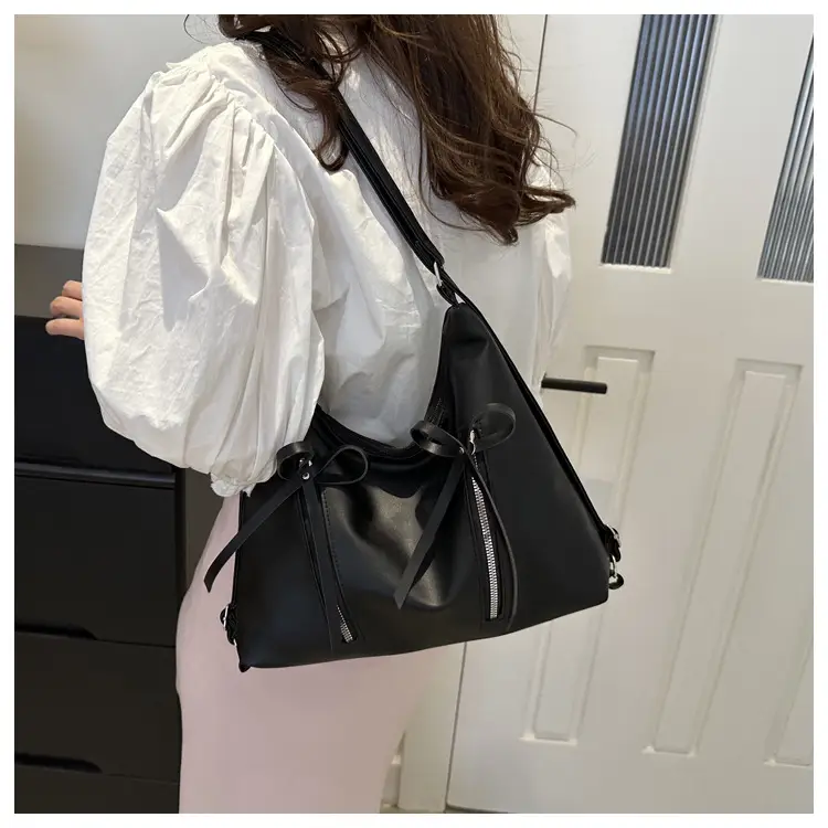 Black Korean Style Large Tote Bag for Women — feature 29