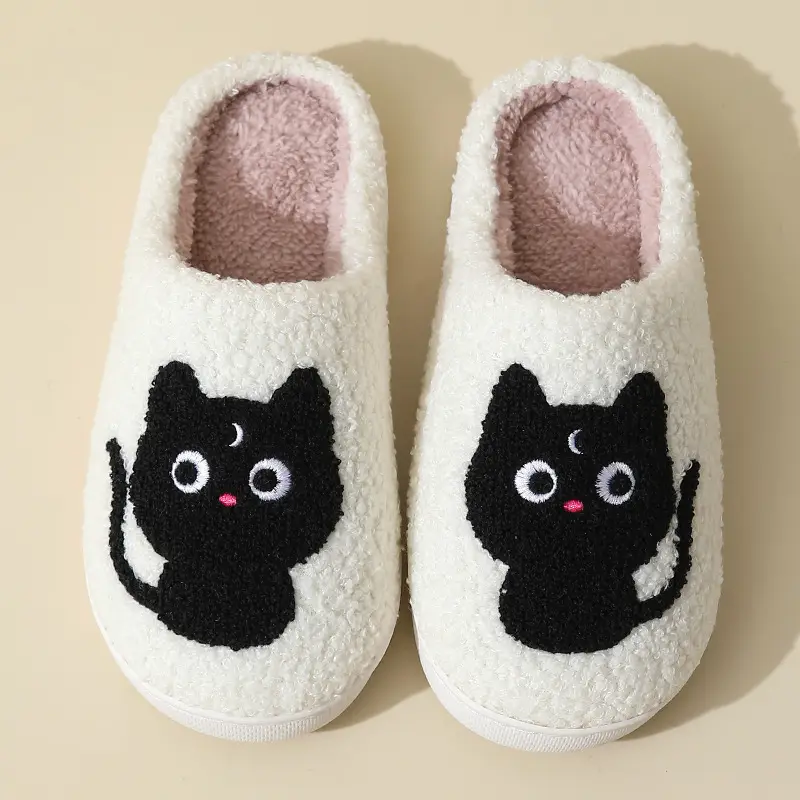New Autumn and Winter Couple Cute Cartoon Puppy Cotton Slippers Home Indoor Non-slip Cotton Slippers Wholesale
