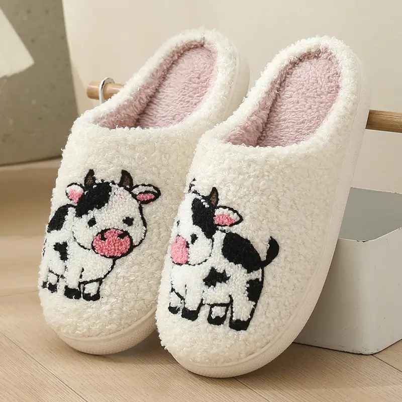 New Autumn and Winter Couple Cute Cartoon Puppy Cotton Slippers Home Indoor Non-slip Cotton Slippers Wholesale