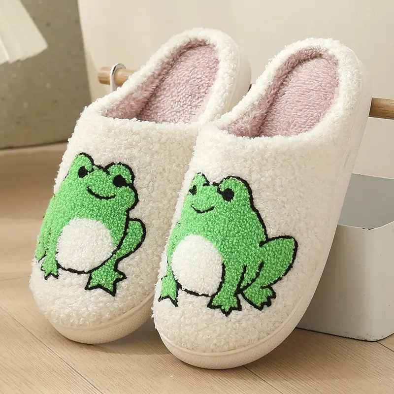 New Autumn and Winter Couple Cute Cartoon Puppy Cotton Slippers Home Indoor Non-slip Cotton Slippers Wholesale