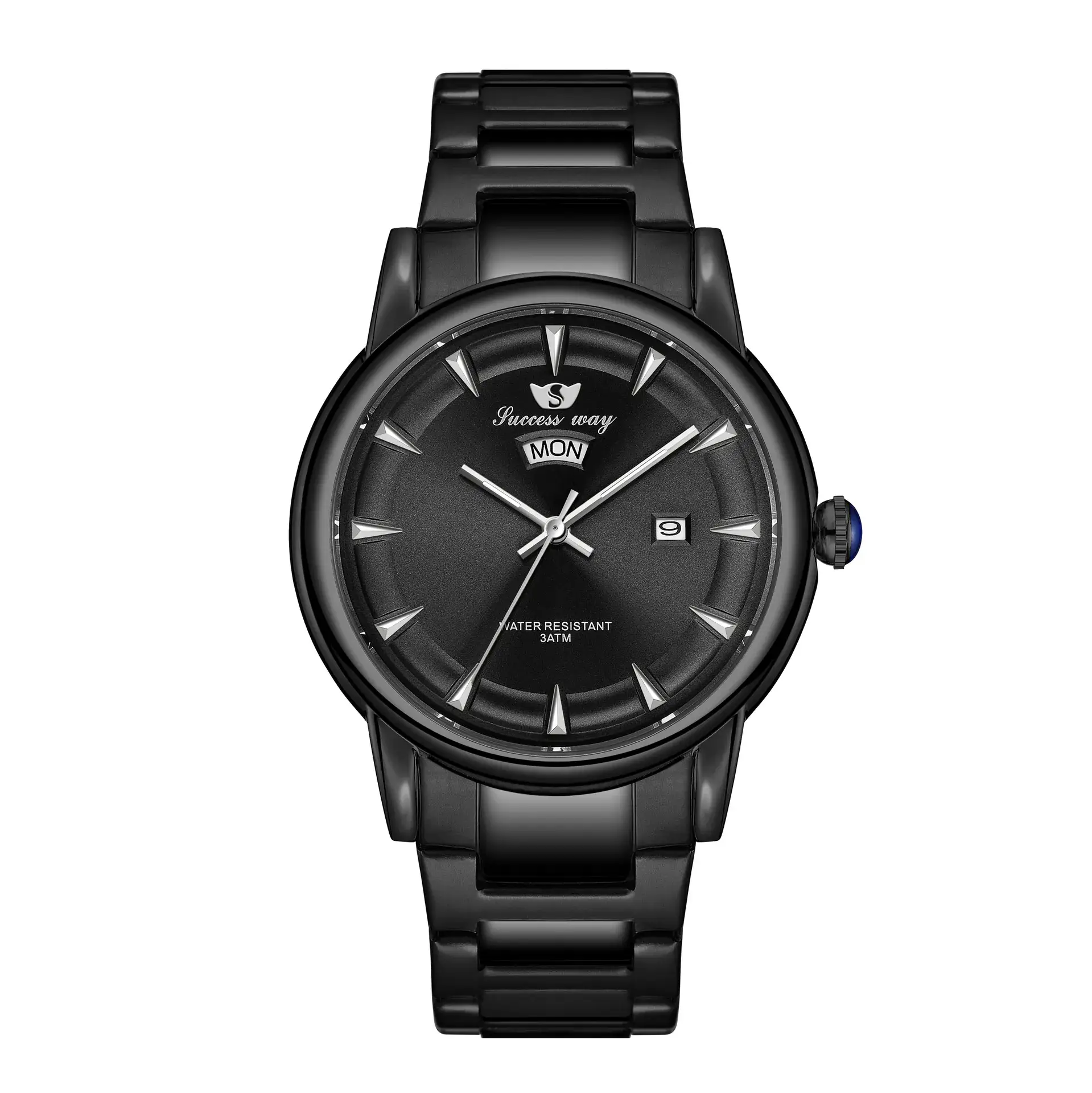 Men's Gold Silver Watch with 14 Display