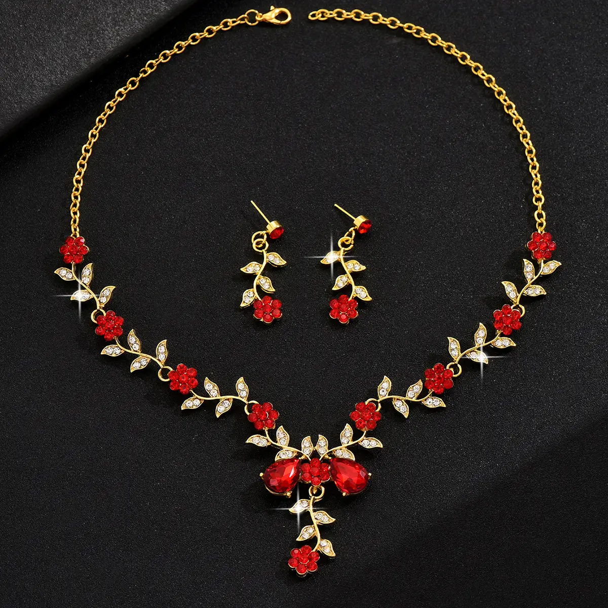 G230 gold red two-piece set