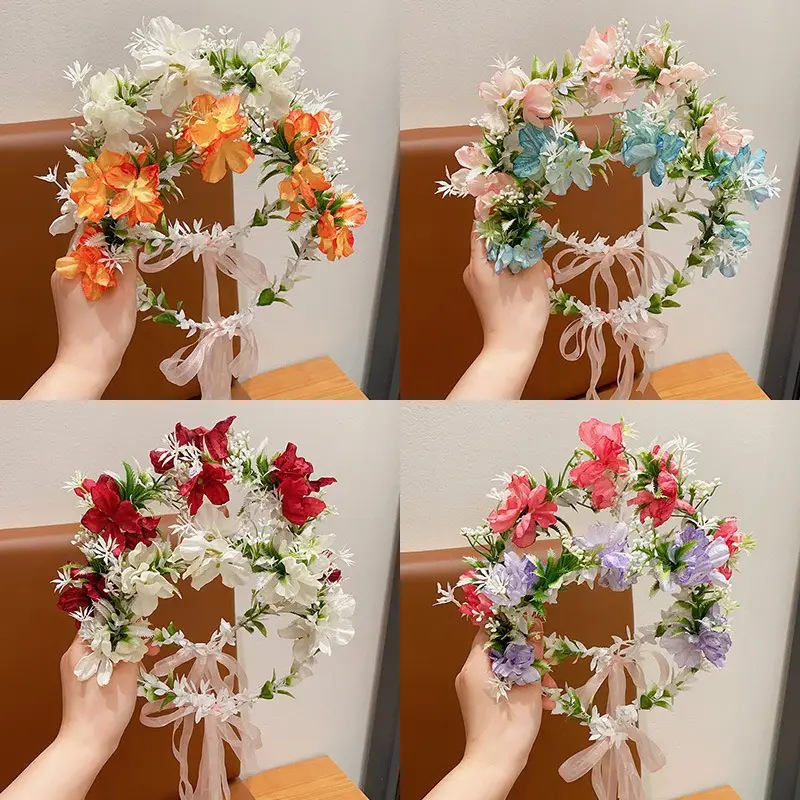 Girls' Flower Headband Mori Style 2024 New - Image 25